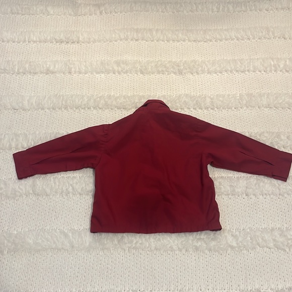 InDesign boyswear tie burgundy button down long sleeve shirt khaki shorts boy 2T - Picture 9 of 11